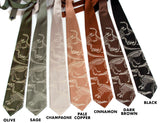 Dinosaur Bones Necktie. Paleontology print tie