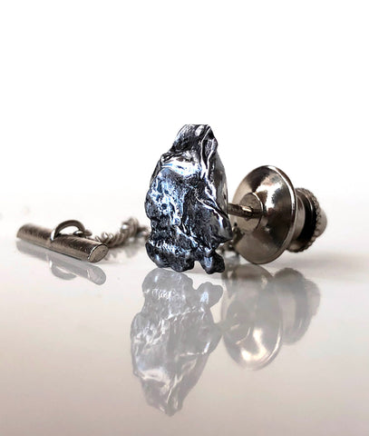 Meteorite Tie Tack. Campo Del Cielo, Irony Meteorite Gemstone Tie pin