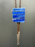 Lapis Lazuli Bolo Tie, blue gemstone western tie