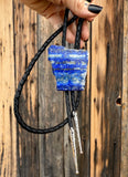 Lapis Lazuli Bolo Tie, blue gemstone western tie
