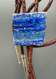 Lapis Lazuli Bolo Tie, blue gemstone western tie