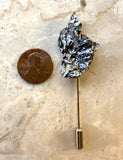 Meteorite Lapel Pin. Campo Del Cielo, Irony Meteorite. Gemstone stick pin