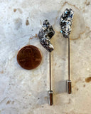 Meteorite Lapel Pin. Campo Del Cielo, Irony Meteorite. Gemstone stick pin
