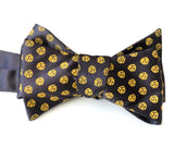 45 Adapter Bow Tie, mustard on charcoal. By Cyberoptix