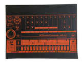 808 Art Print, Vintage Drum Machine Poster  Auto renew