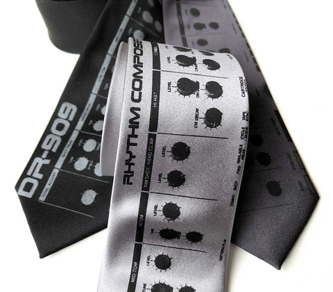 909 Drum Sequencer Necktie, Detroit DR-909 Tie
