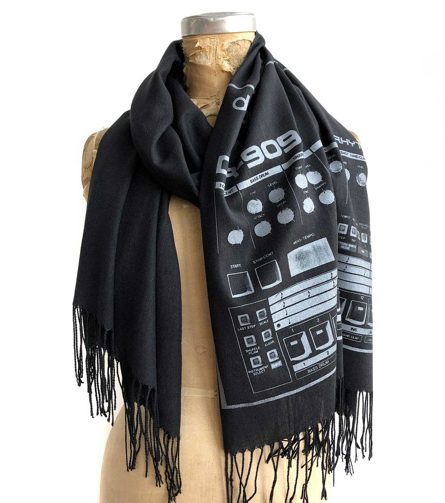 人気が高い Detroit Scarf, Sequencer Drum 909 DR-909 Pashmina Linen-Weave 小物