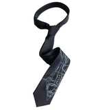 Belle Isle Detroit Map Tie, Black. Cyberoptix