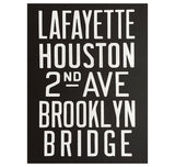 NYC Subway Poster. Brooklyn Bridge Art Print