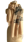 Sand Brooklyn New York Pashmina Scarf. New York City print. By Cyberoptix