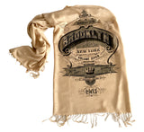 Sand Brooklyn Scarf. New York City print. By Cyberoptix