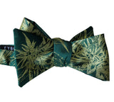 Emerald Green Cannabis Print Bow Tie, Marijuana Bow Tie. Cyberoptix