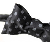 Cat Face Bow Tie, Black Cat Dot Print Tie, by Cyberoptix