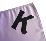 Lavender monogrammed pocket square, by Cyberoptix