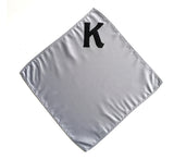 Personalized block letter initial pocket square, by Cyberoptix