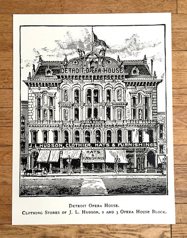 Detroit Opera House & J. L. Hudson's Art Print