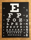 Black Eye Chart Art Print Poster, by Cyberoptix