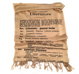 Sandy beige Dewey Decimal Literature pashmina scarf