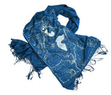 Contour Map Print Scarf, Norwegian Sea Bathymetric Chart, by Cyberoptix