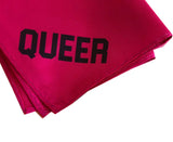 Naughty Hanky: Queer Printed Pocket Square, fuchsia. by Cyberoptix