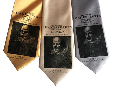 Shakespeare Necktie, Folio Print Tie