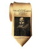 Honey Shakespeare Necktie, First Folio Print Tie by Cyberoptix