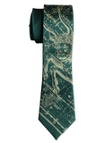 Taurus Necktie, Emerald Green. Zodiac Constellation Star Chart Tie by Cyberoptix
