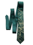 Taurus Necktie, Emerald Green. Zodiac Constellation Star Chart Tie by Cyberoptix