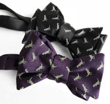 Tiny T-Rex Print Bow Tie, Dinosaur Pattern Ties, by Cyberoptix