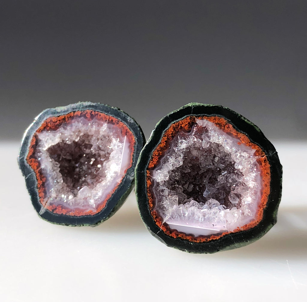Agate Geode Cufflinks, Tabasco geode cuff links