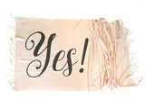 Yes Print bridal shawl