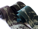 Absinthe Neckties, sage silkscreen print.