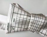 Platinum Accountant Bow Tie, Ledger Paper Print bowtie, by Cyberoptix