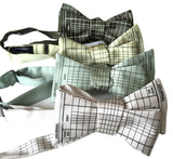 Celery green Accountant Bow Ties, Ledger Paper Print bowties, by Cyberoptix