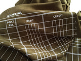 Golden Olive Accountant Scarf. Ledger Paper linen weave pashmina by Cyberoptix