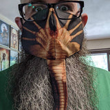 Face Hugger Mask. Aliens-inspired, adjustable fabric face cover. Xenomorph, Facehugger face mask