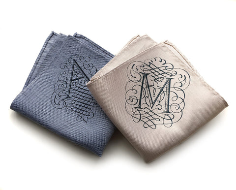 Custom Printed Linen Pocket Squares