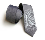 Custom Printed Linen Ties, Modern Cut