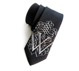 Initial Silk Necktie. "AlphabeTIES" Custom herringbone silk tie