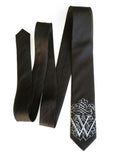 Initial Silk Necktie. "AlphabeTIES" Custom herringbone silk tie