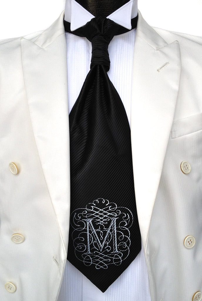 Initial Cravat Tie. Personalized AlphabeTIES Ascot. – Cyberoptix