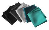 Solid color pocket squares, by Cyberoptix. Cool tone fine woven stripe texture