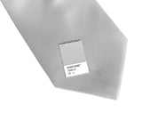 Plain silver grey necktie. Aluminum gray tie no print, by Cyberoptix