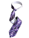 Amethyst Crystal Necktie, Purple Geode Tie, narrow width. By Cyberoptix
