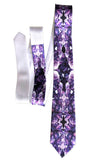 Amethyst Crystal Necktie, Purple Geode Tie, narrow width. By Cyberoptix