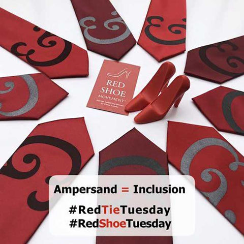Caslon Ampersand Neckties, Red Tie Tuesday