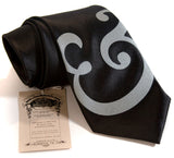 Black and grey ampersand necktie, by Cyberoptix