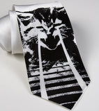 White Laser Cat Necktie.