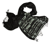 Apollo 11 Source Code Pashmina Scarf, black and ice. Cyberoptix