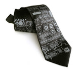 Apollo Lunar Lander necktie, black